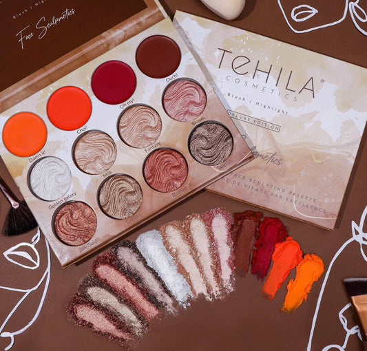TEHILA COSMETICS – Face Sculpting Palette (Blush & Highlight)